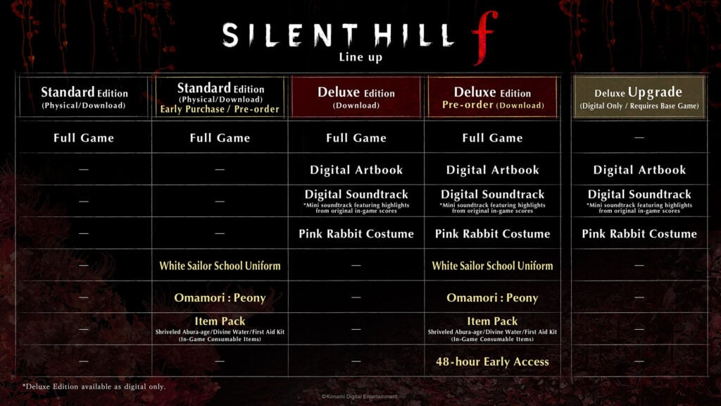 Silent Hill f - Lineup