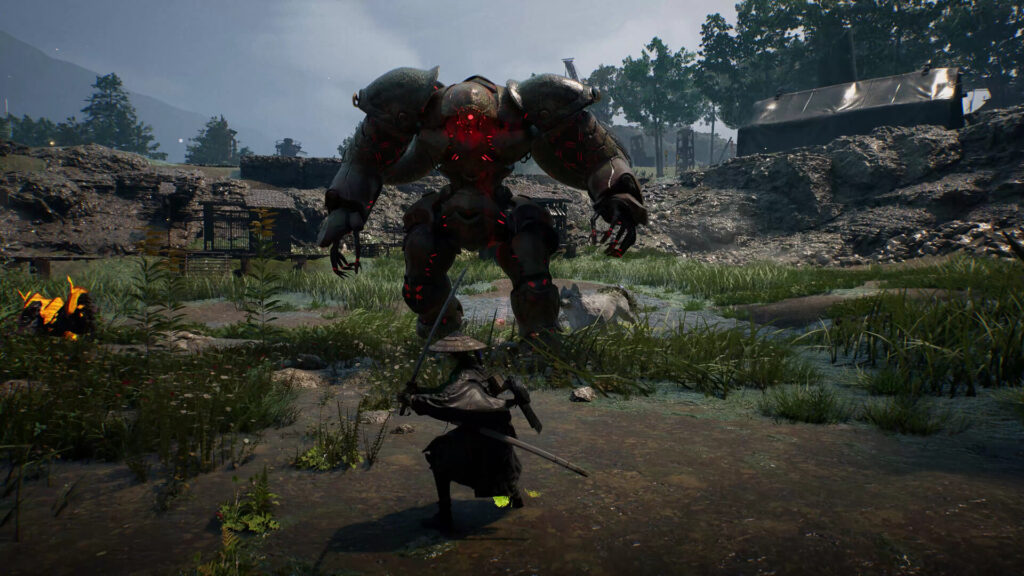 Beast of Reincarnation - Emma fighting against a golem