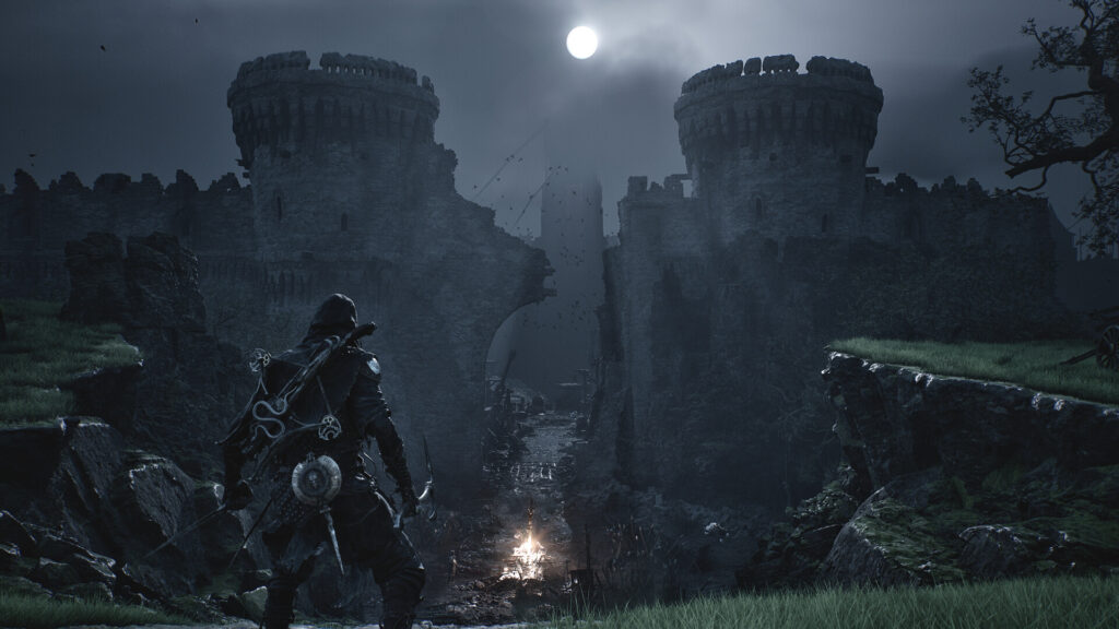 Mortal Shell II - character looking at a castle