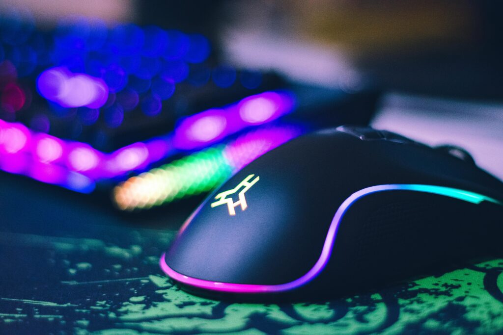 Gaming mouse - closup shot