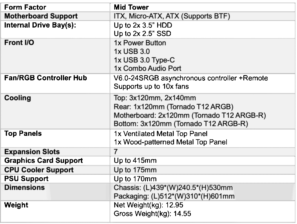 GAMEMAX N90 Specifications