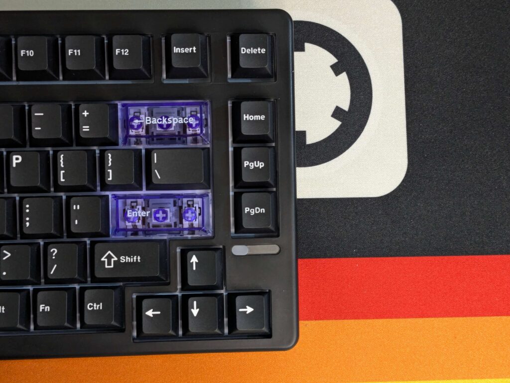 Epomaker HE80 - closeup look of a keyboard