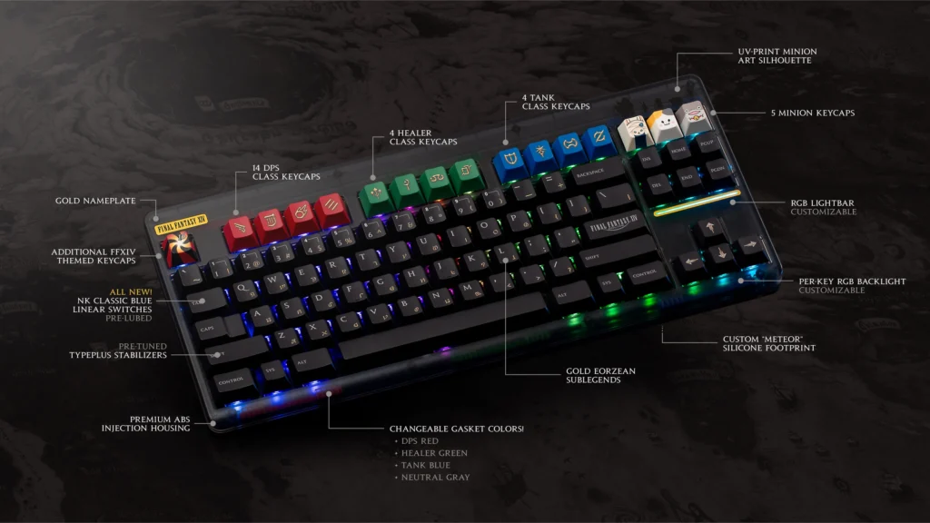  Final Fantasy XIV-themed keyboard