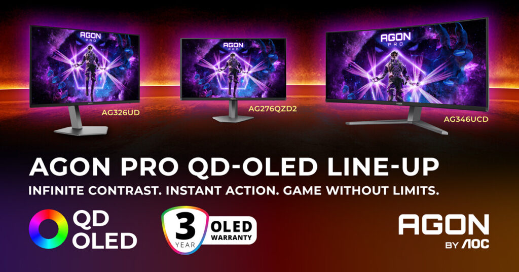 New QD-OLED monitors from AGON by AOC deliver stunning gaming performance