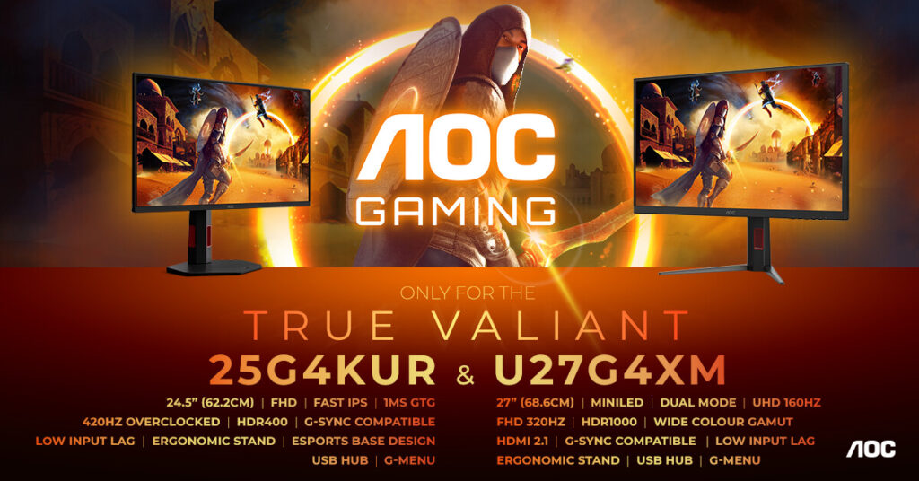 AOC U27G4XM delivers stunning MiniLED quality as AGON reveals lightning-fast 420 Hz monitor