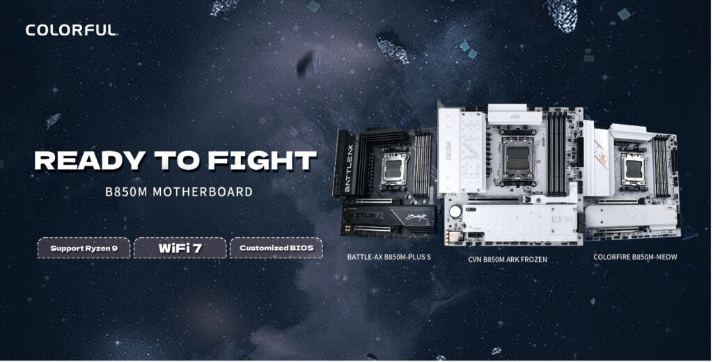 COLORFUL unveils powerful new B850 motherboards with exciting fresh looks
