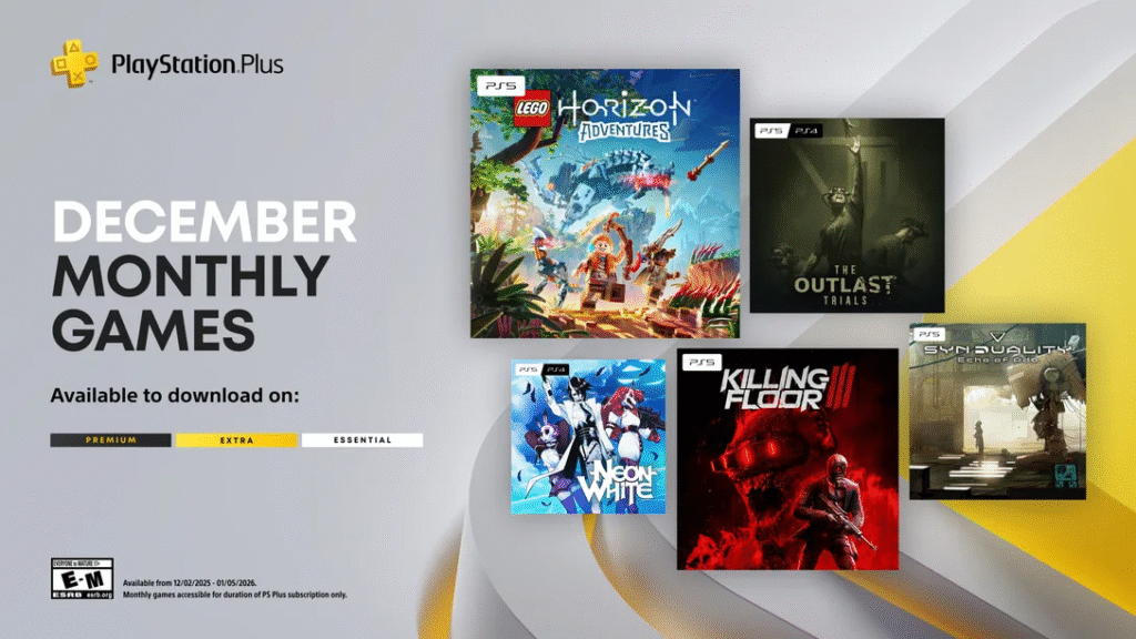 PlayStation Plus drops five free games for December 2025 as Sony ends the year with a surprise boost