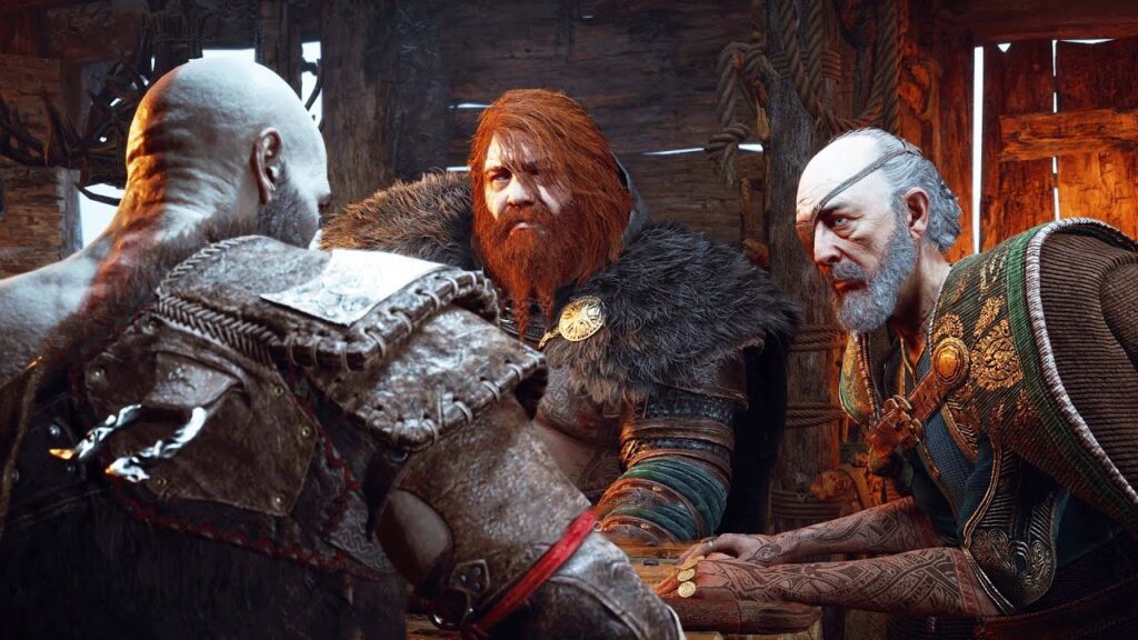 God of War Thor Odin and Kratos