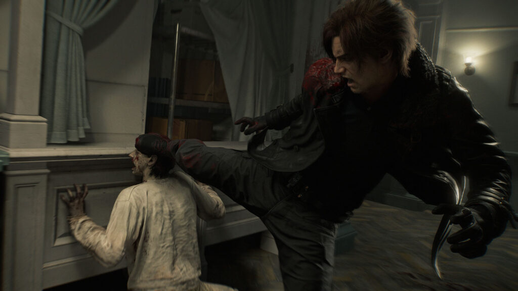Resident Evil Showcase - Leon fighting 