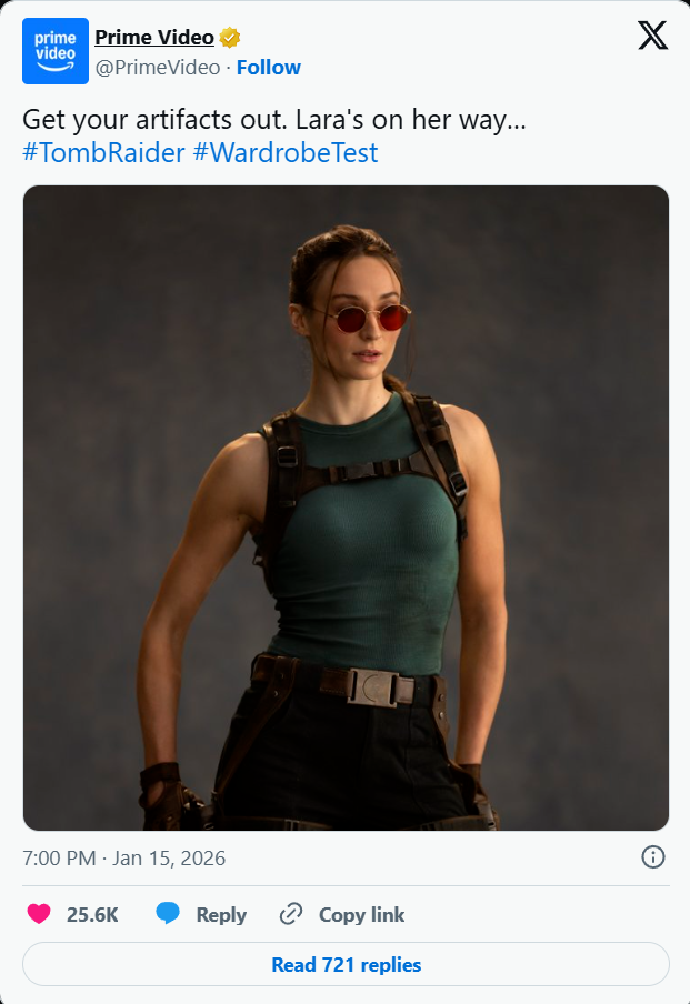Sophie Turner as Lara Croft