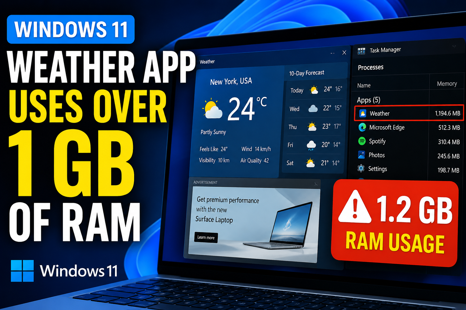 Windows 11 Weather App